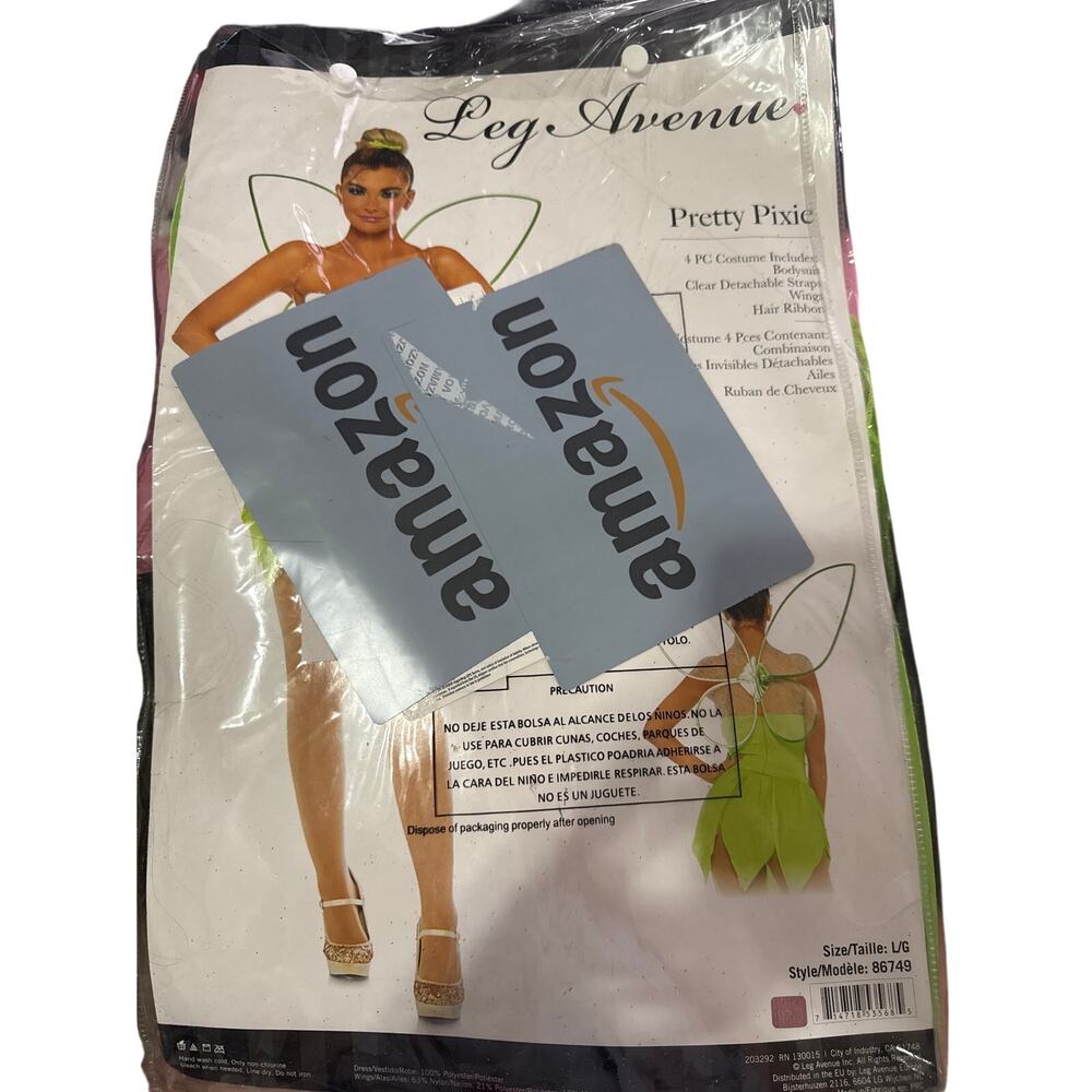 Leg Avenue Pretty Pixie Costume Women's Size Large NWT